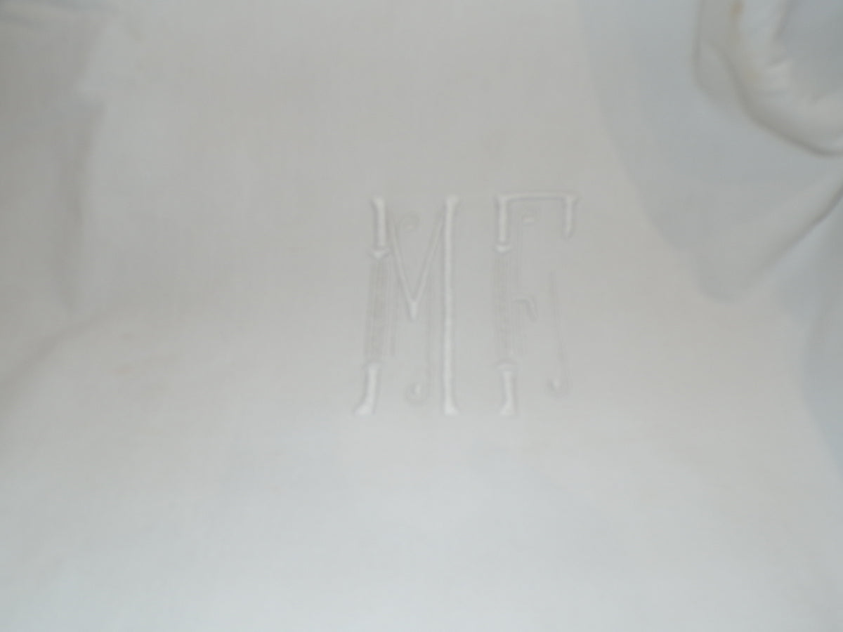 French antique linen bed sheet