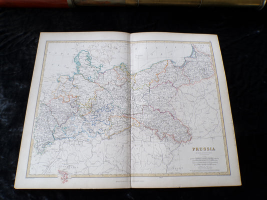 Antique map of Prussia 1868