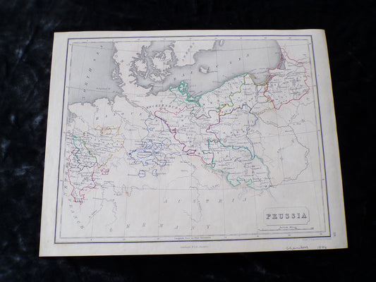 Antique map of Prussia Chambers 1846