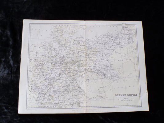 Antique map of the German Empire - 1884 J Bartholomew