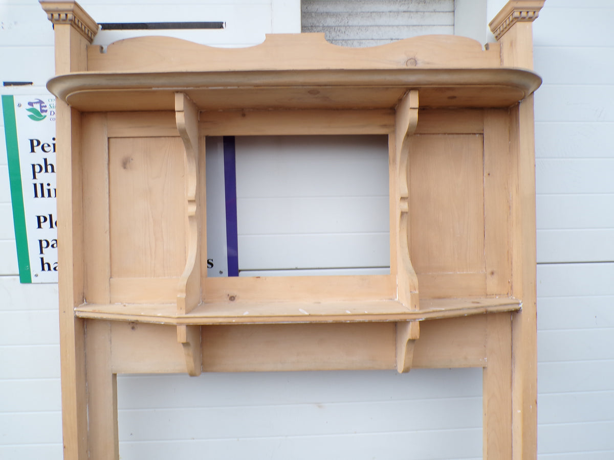 Stripped pine Victorian fire surround
