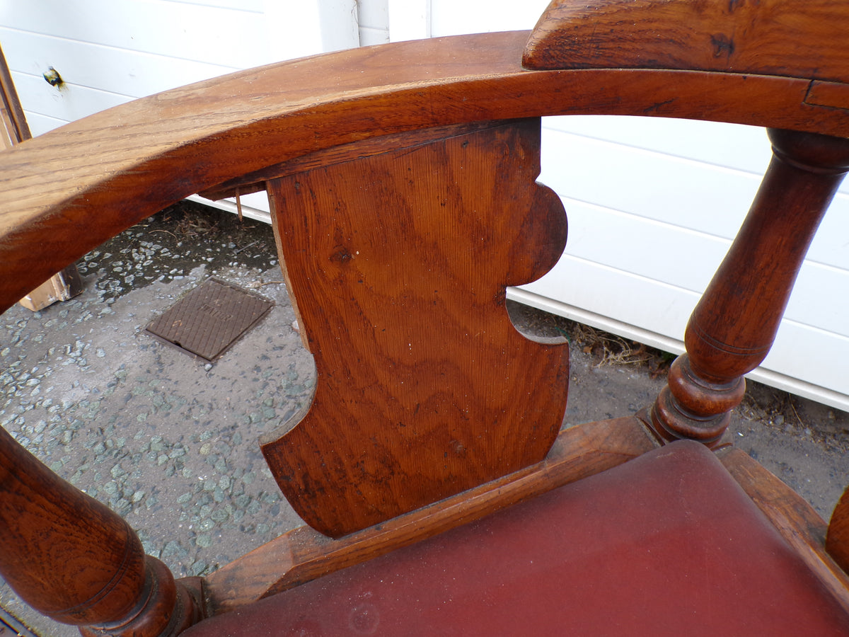 Victorian oak corner chair