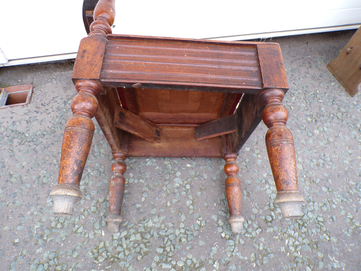 Victorian oak corner chair