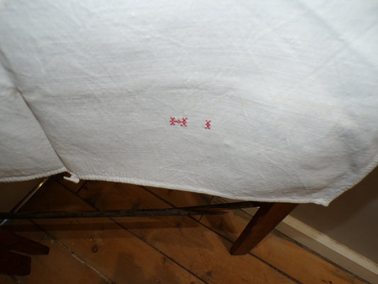 French linen antique bath towel