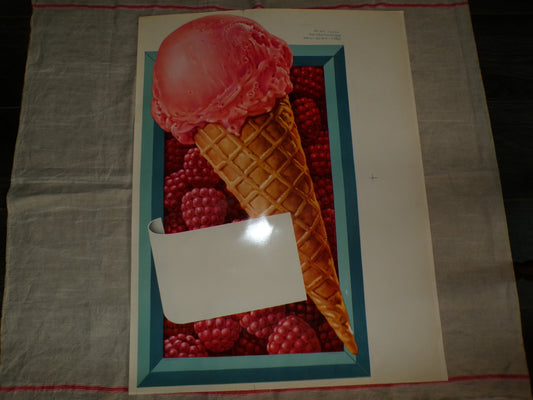 Vintage - mid century American diner poster from an ice-cream parlour