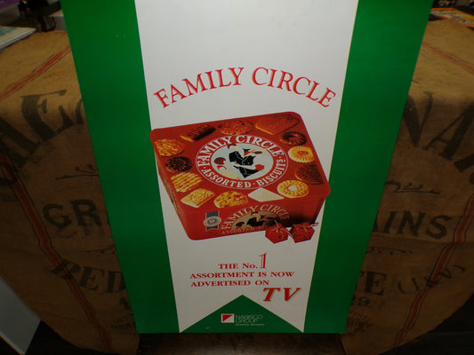 Vintage advertising poster for 'Family Circle' biscuits