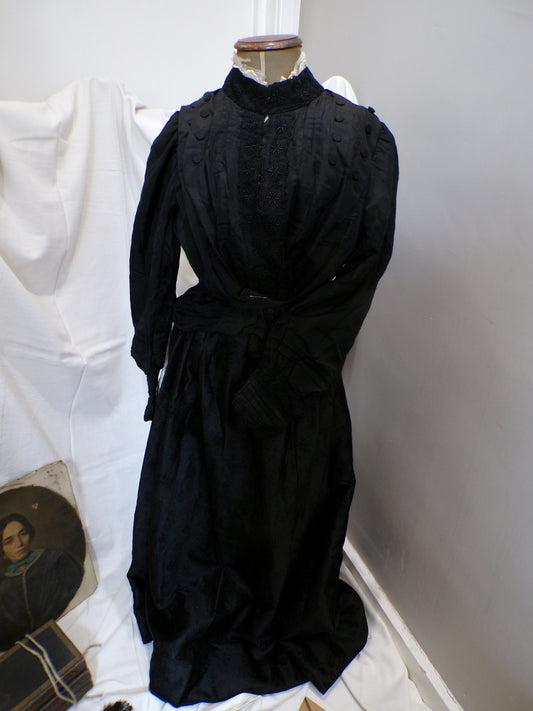 Authentic silk Victorian blouse and matching skirt.