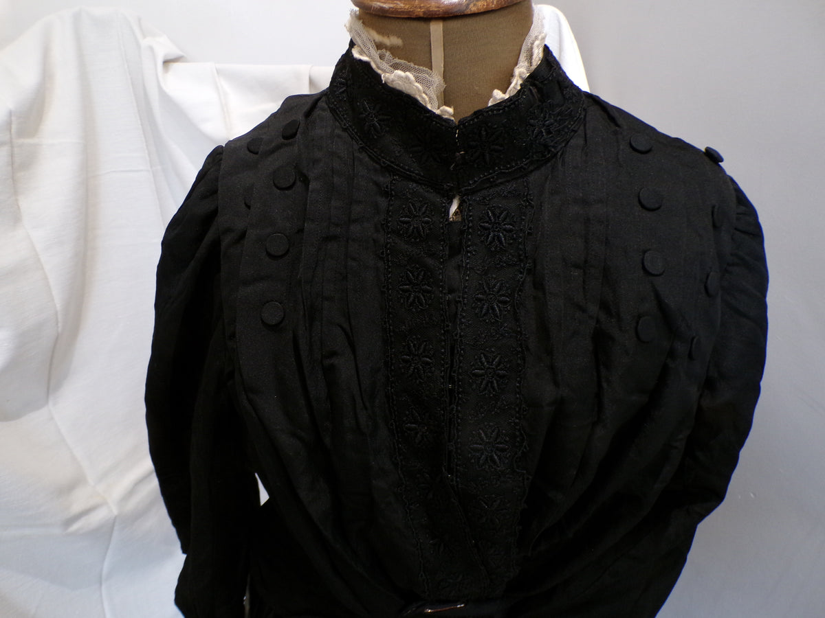 Authentic silk Victorian blouse and matching skirt.
