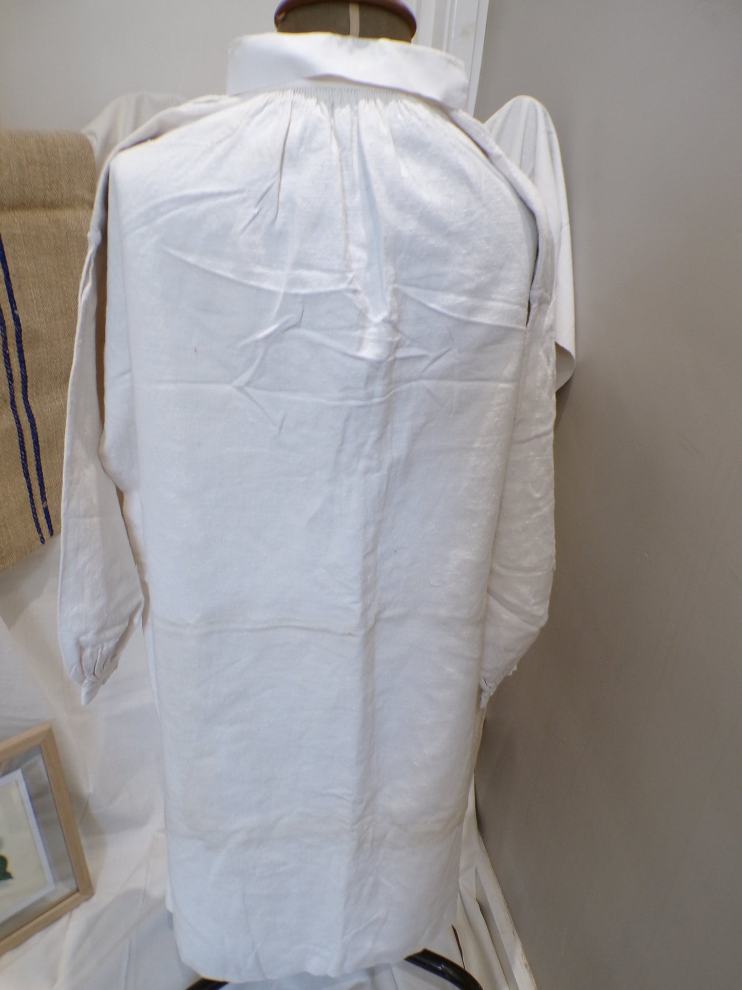 French vintage linen 'peasant' smock