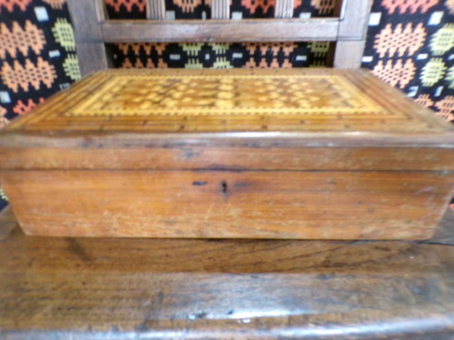 A nineteenth century inlaid walnut workbox