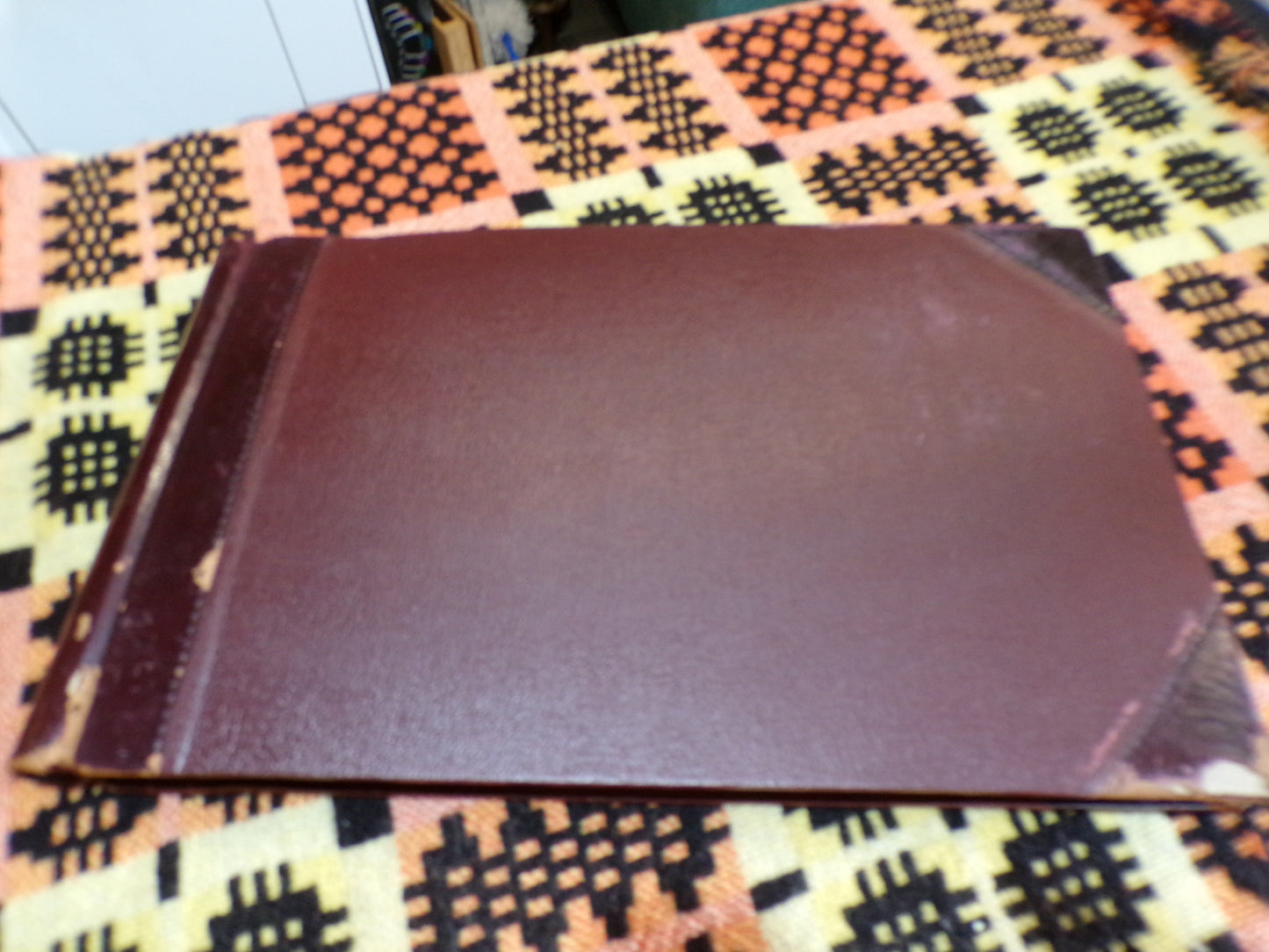 Victorian ledger with Moroccan leather edging