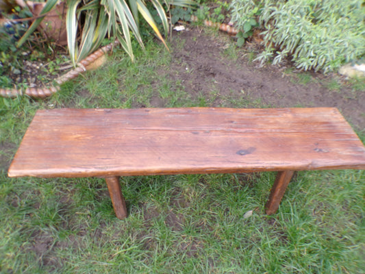 Rustic oak bench