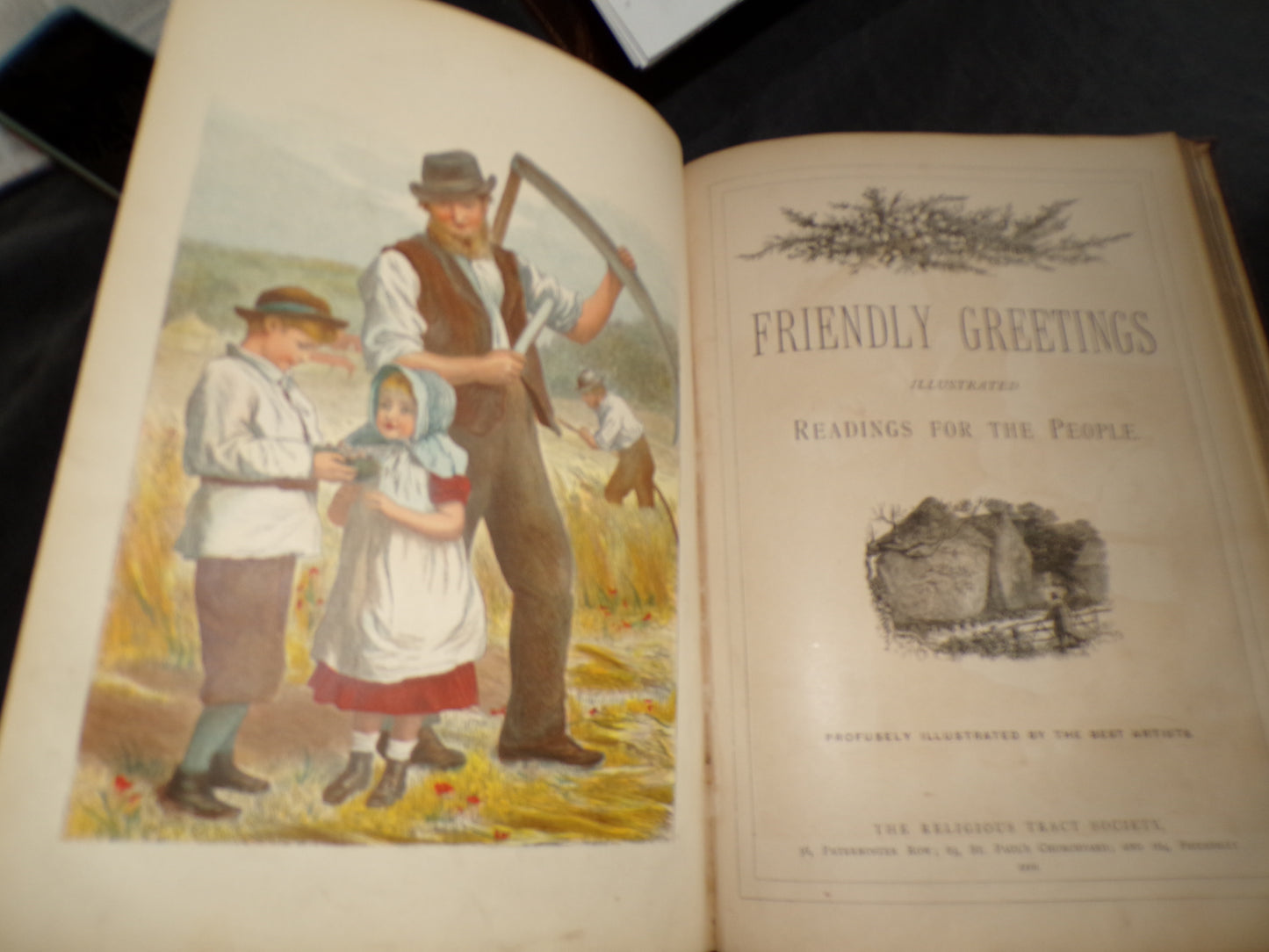 Antique book: 'Friendly Greetings'