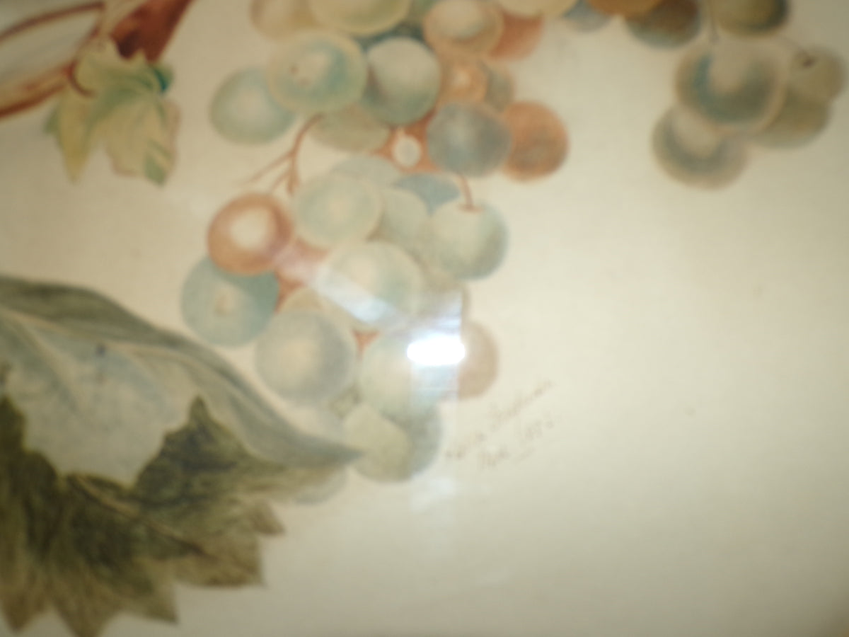 Edwardian gilt framed still life fruit water colour  - signed
