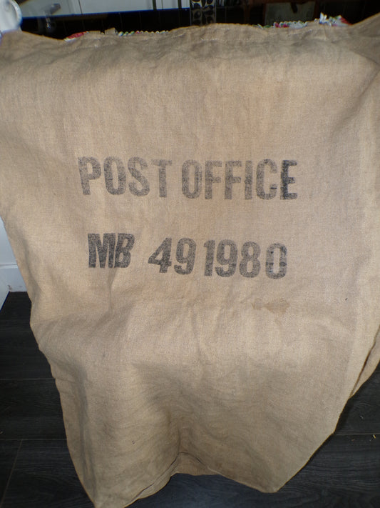 A 1980s Post Office canvas mail sack