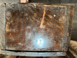 Old oak, rustic storage box - possibly for letters?