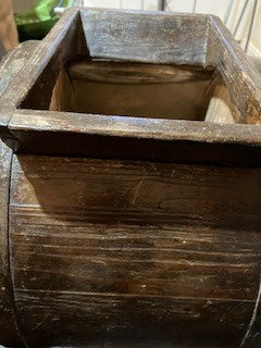 Nineteenth century oak top butter churner