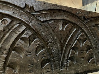 Seventeenth century carved wood railings - oak