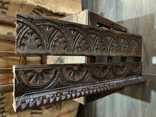 Seventeenth century carved wood railings - oak