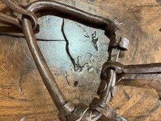 Antique iron game hooks