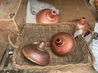 Industrial aged copper light shades